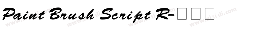 Paint Brush Script R字体转换